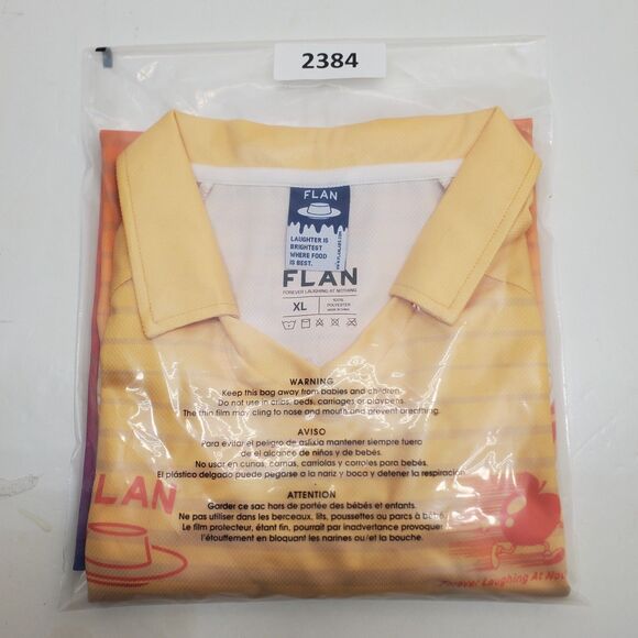 FLAN LABS Caramel Sunset Soccer Jersey Mens XL Short Sleeve Graphic Print NWOT - Picture 10 of 10